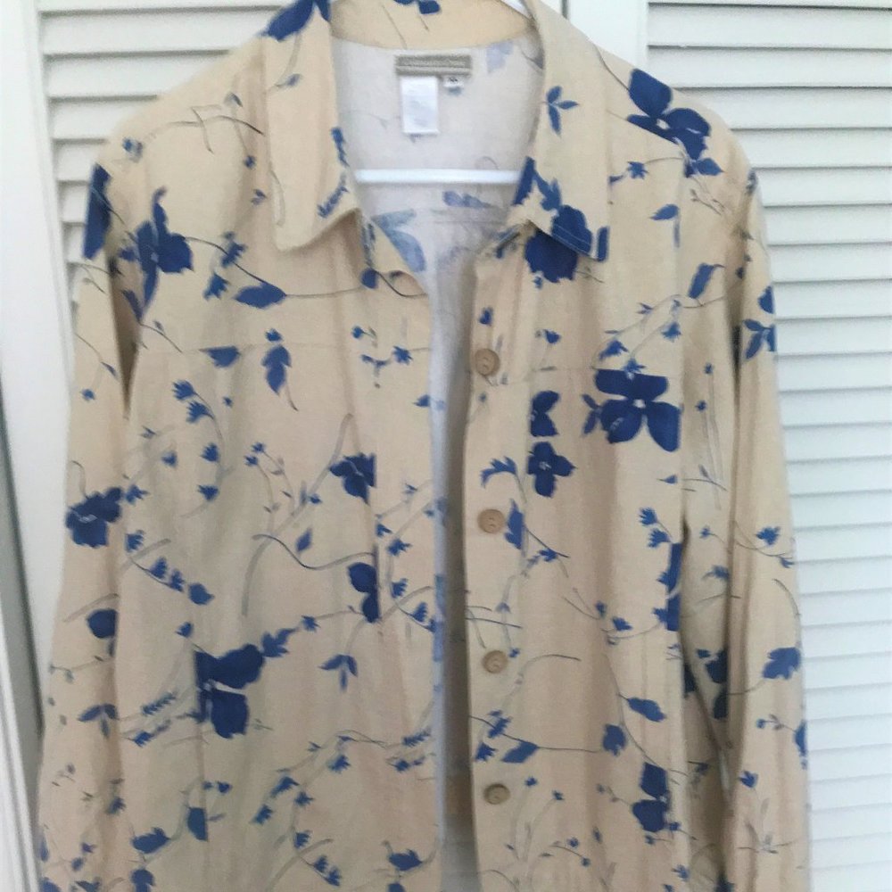 Coldwater Creek Jacket sz Xl linen blend